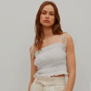 Mango Draped crop top-NWT